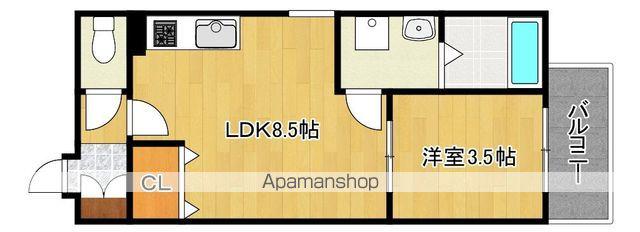 フォレなかもずサウス(1LDK/3階)の間取り写真