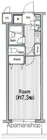 ガラ・ステージ目白(1K/2階)の間取り写真