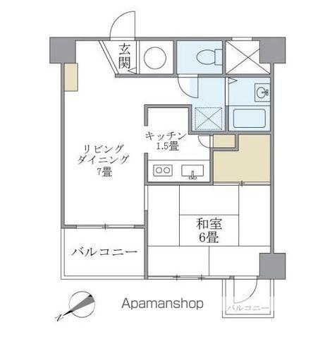 グランドメゾン田町(1LDK/6階)の間取り写真