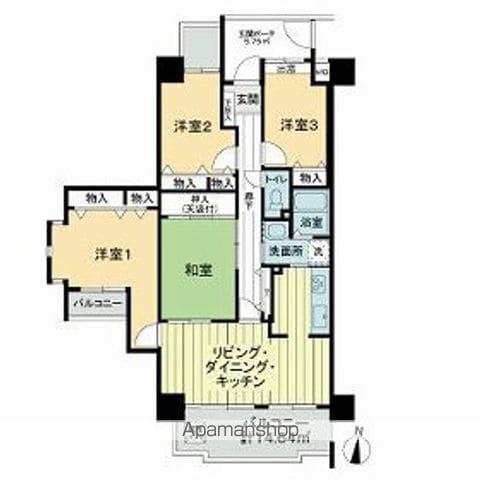 サーパス空港通(4LDK/9階)の間取り写真
