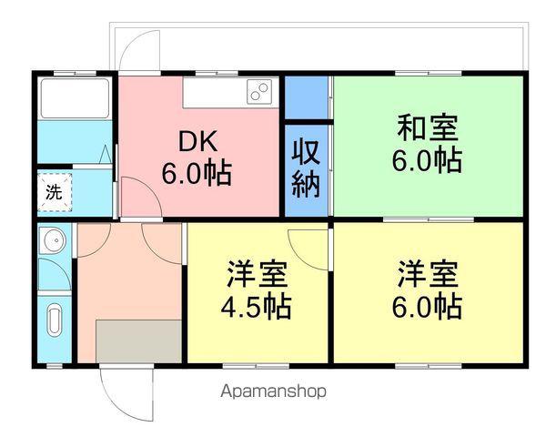 コーポ田中(3DK/1階)の間取り写真
