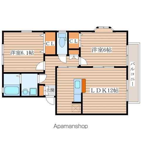 ペイサージュ(2LDK/1階)の間取り写真