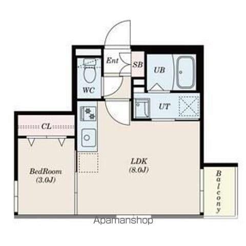 SーRESIDENCE南郷サウス(1LDK/2階)の間取り写真