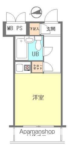 スカイコート荻窪(ワンルーム/1階)の間取り写真