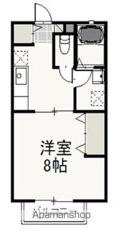 S・T・VILLA TSUSHIMA C(1K/2階)の間取り写真