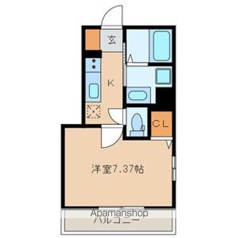 メゾンフォレストⅡ(1K/1階)の間取り写真