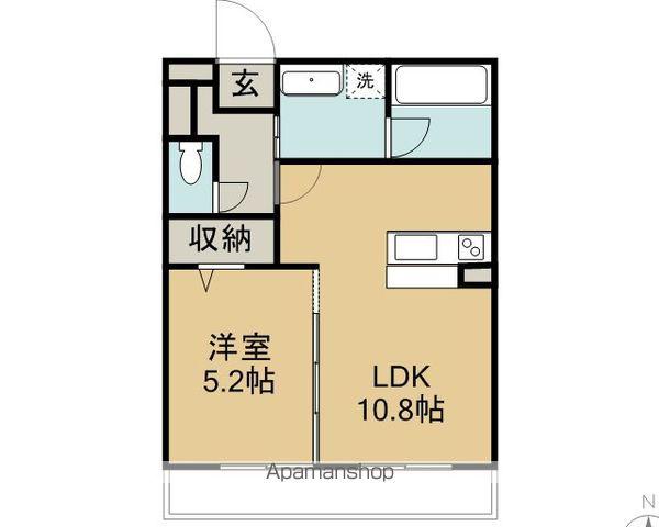 THE NEXT ONE(1LDK/1階)の間取り写真