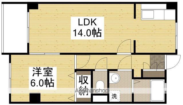 小倉ビル(1LDK/5階)の間取り写真