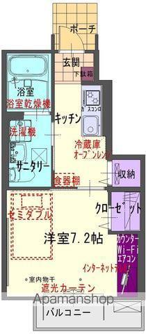 GRAND SOLEIL 北鬼柳 A(1K/1階)の間取り写真