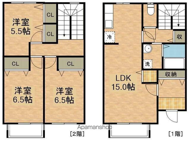 リースランド旭原 C棟(3LDK)の間取り写真