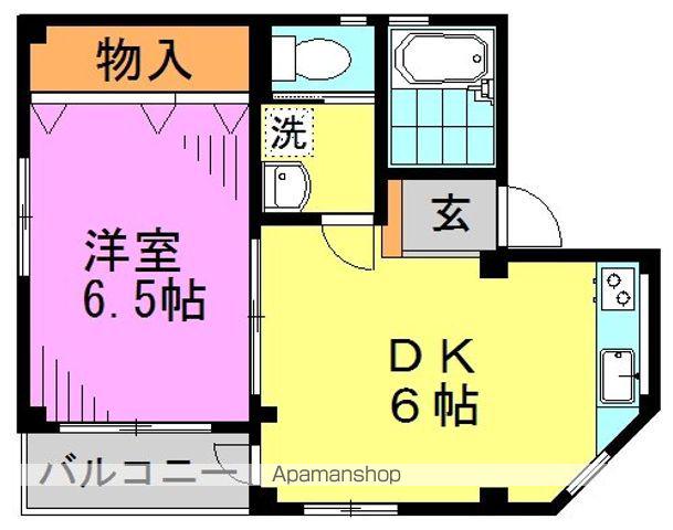 ヴェルジュール阿佐ヶ谷(1DK/2階)の間取り写真