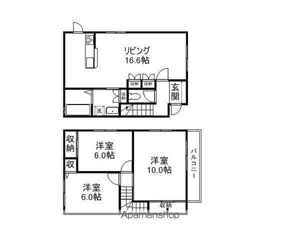 トゥルーハイツ目川(3LDK)の間取り写真