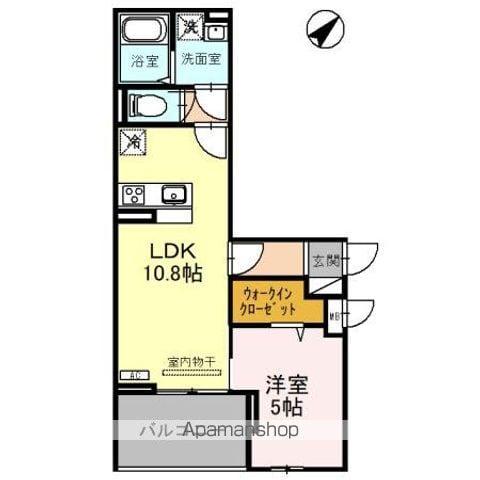 ラポーム北戸田(1LDK/2階)の間取り写真