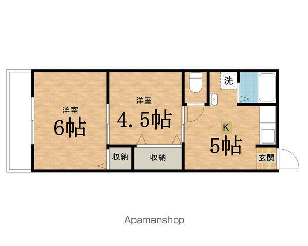 メゾンモンペール(2K/1階)の間取り写真