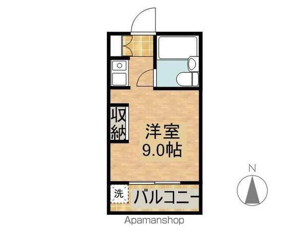 ルミナス荘苑(ワンルーム/8階)の間取り写真