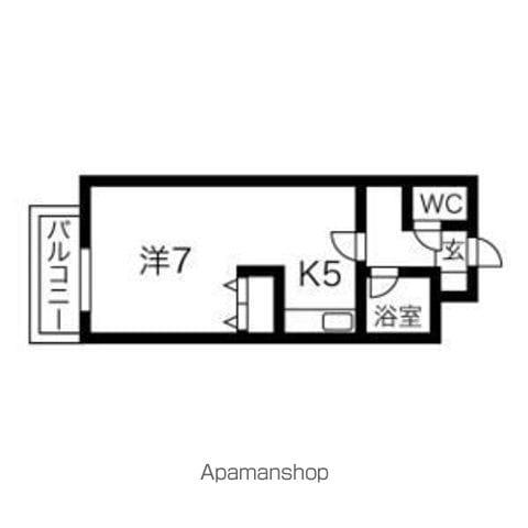 藤井ビル菊水2(1DK/4階)の間取り写真
