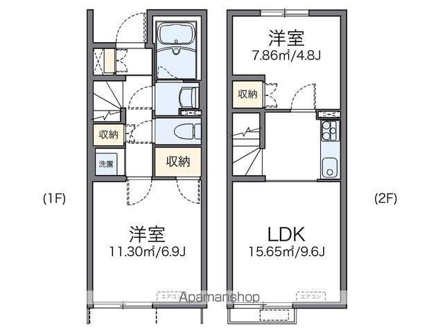 レオネクスト八代福正Ⅱ(2LDK/1階)の間取り写真