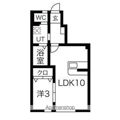 メゾンドショコラ(1LDK/1階)の間取り写真