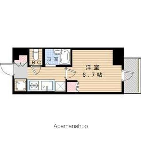RIDGE堀田(1K/9階)の間取り写真