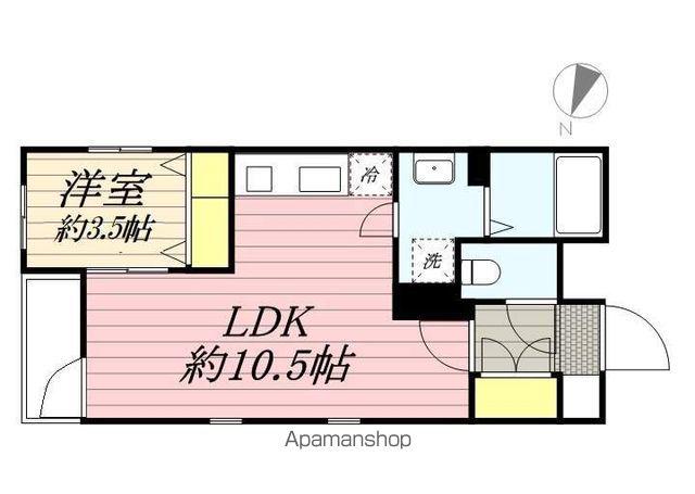 クレールアクシアⅡ(1LDK/2階)の間取り写真