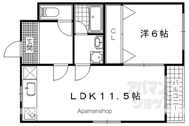 ビアンローゼ(1LDK/2階)の間取り写真