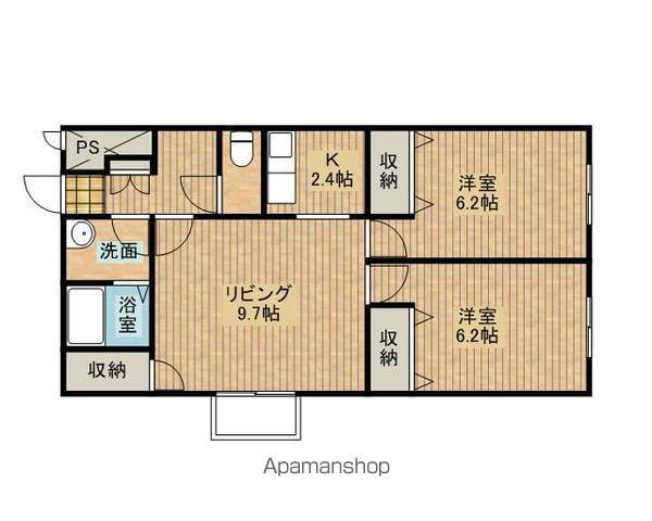 ファーストレジデンス大麻駅南口(2LDK/1階)の間取り写真