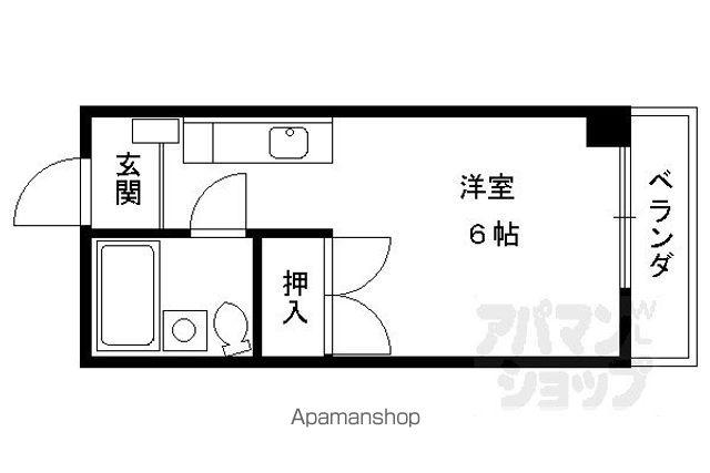 松井マンション(1K/3階)の間取り写真