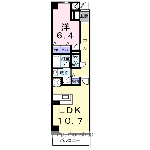 シャルマン メゾン(1LDK/3階)の間取り写真