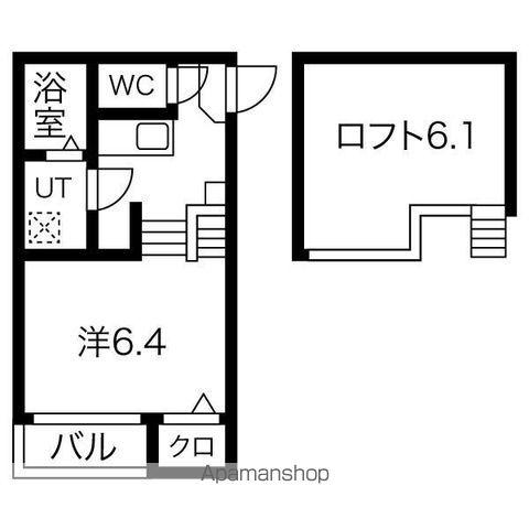 AIR DE VIVRE(1K/2階)の間取り写真