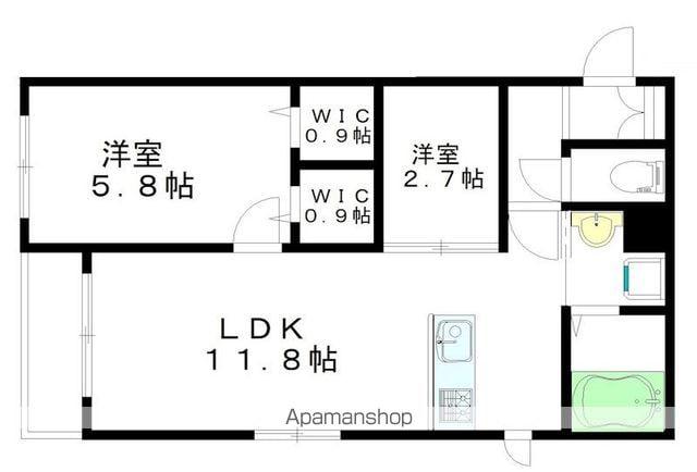 ルミナ荻窪(2LDK/3階)の間取り写真