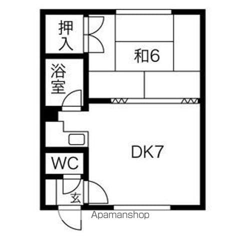 吉成ハイツA(1DK/2階)の間取り写真