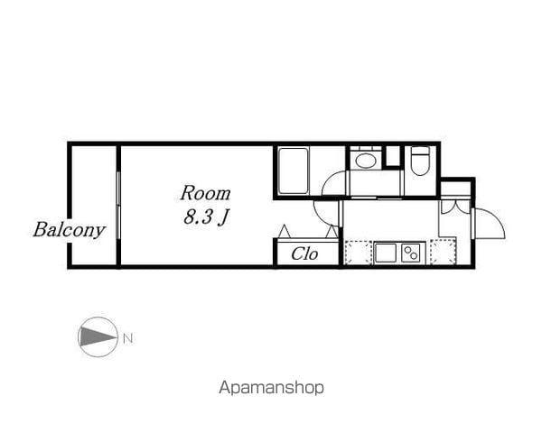 パークアクシス名古屋山王(1K/9階)の間取り写真