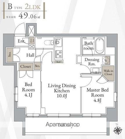 LIVECASA高円寺(2LDK/3階)の間取り写真