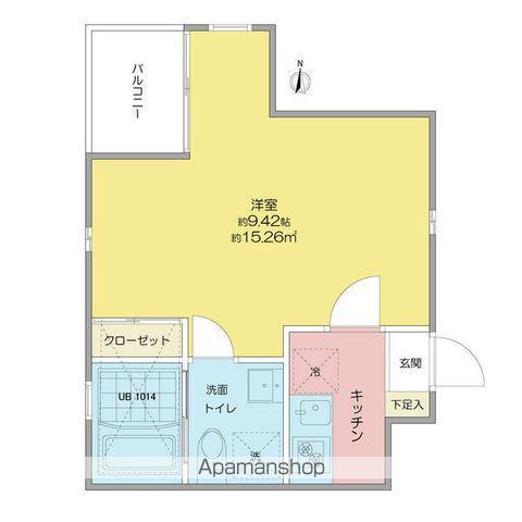 クラウド9コウウン(1K/1階)の間取り写真