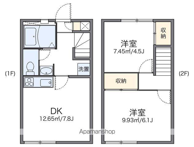 レオパレスカサブランカ(2DK/1階)の間取り写真