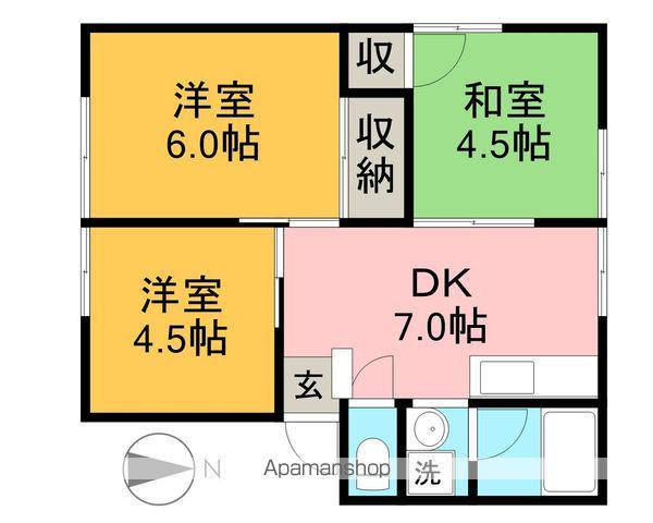 MKハイツA棟(3DK/1階)の間取り写真
