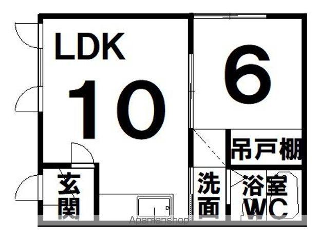ハウスKY(1LDK/1階)の間取り写真