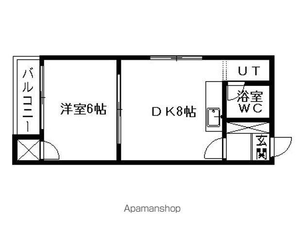 ネスト南13条(1DK/5階)の間取り写真