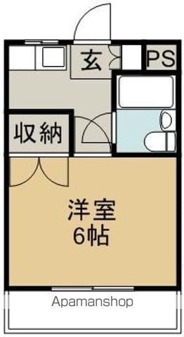 ファーストインK2(1K/4階)の間取り写真