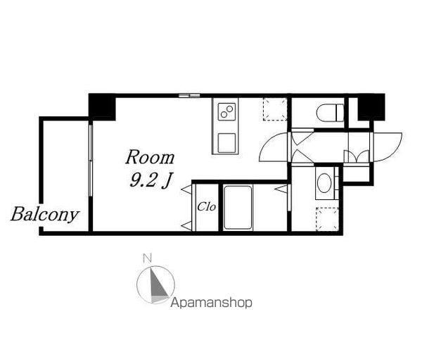 HALEINE COURT金山(ワンルーム/6階)の間取り写真