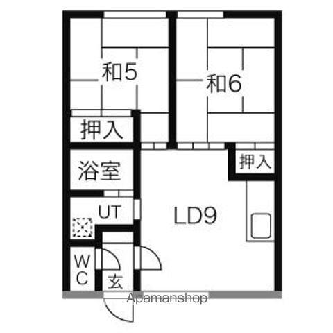 ハイツブレーンビューロー(2LDK/1階)の間取り写真