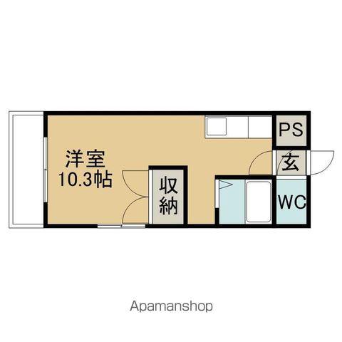 プラセール中野第一(ワンルーム/2階)の間取り写真