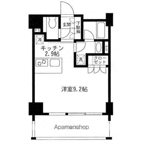 幕張ベイタウンマリンフォート(1K/4階)の間取り写真