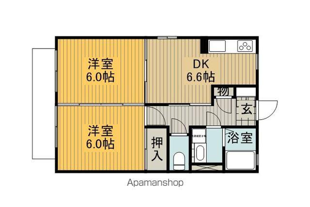 バリュージュ若宮(2DK/1階)の間取り写真