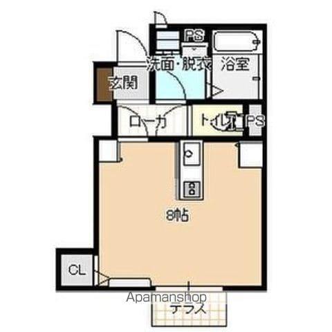 ANDANTE(ワンルーム/1階)の間取り写真