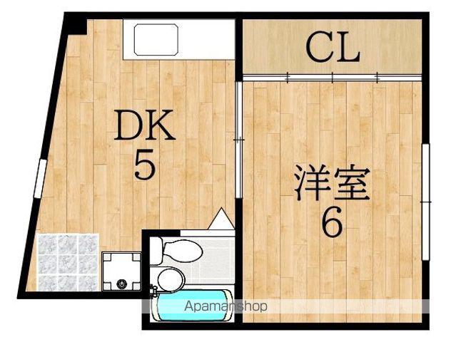 サンモール今中(1DK/2階)の間取り写真
