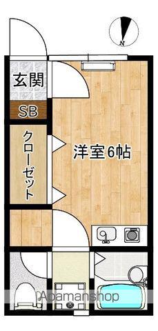 ハートランドながる(ワンルーム/1階)の間取り写真