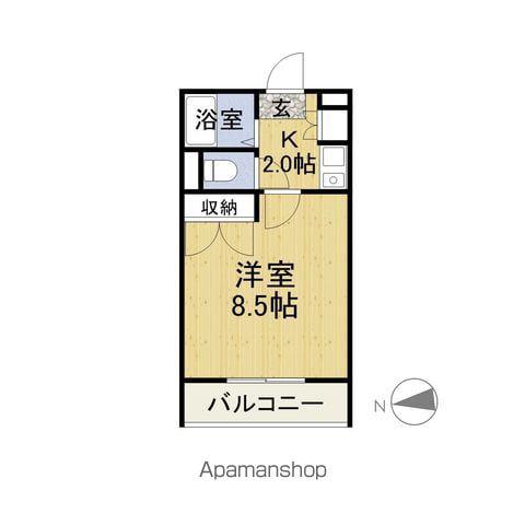 ハーモニー(1K/1階)の間取り写真