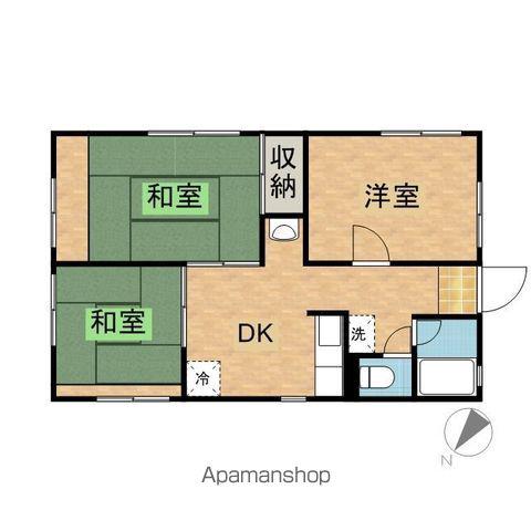 八鍬コーポ(3DK/1階)の間取り写真