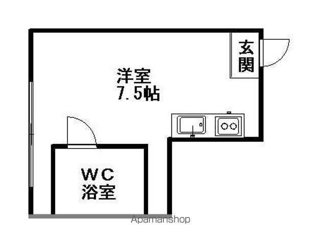 コーポ・オーホリ(1LDK/2階)の間取り写真
